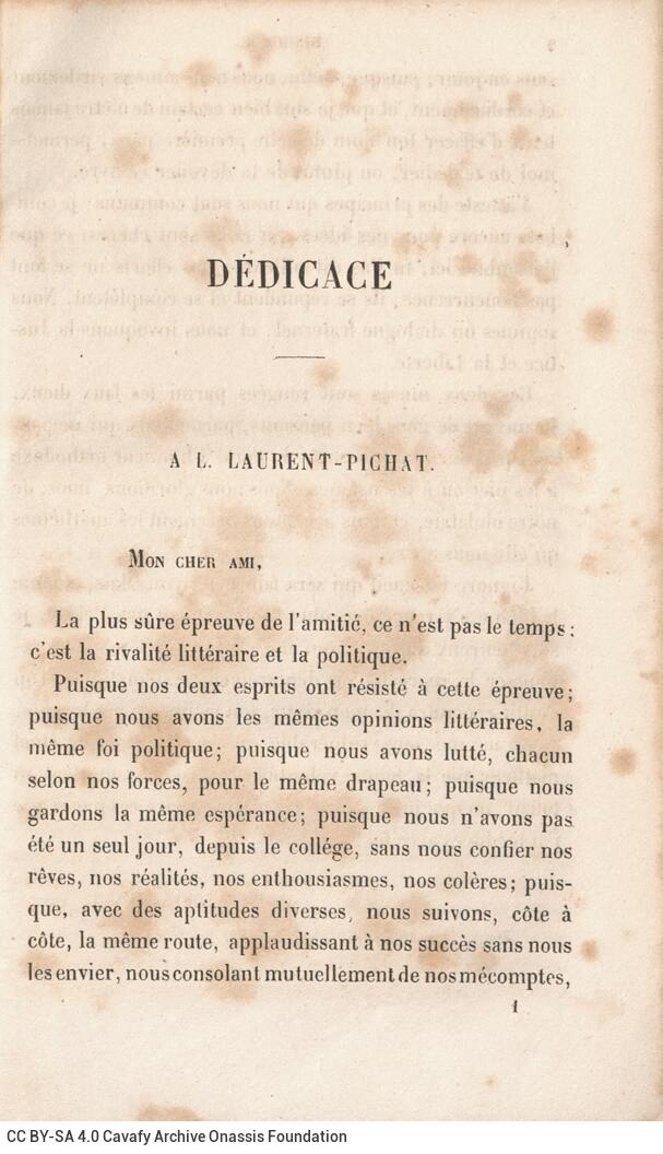 18 x 11 cm; 8 s.p. + 392 p. + 4 s.p., l. 1 illegible handwritten note on verso, l. 2 bookplate CPC on recto, l. 3 half-title 